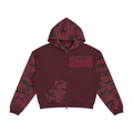 2xcell Unisex Colorblock Camo Full Zip Boxy Hoodie