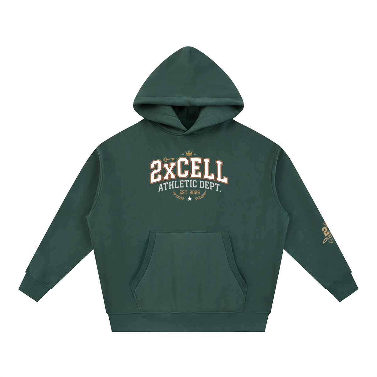 Athletic dept 2xcell Essential Oversized Boxy Fit Fleece Hoodie