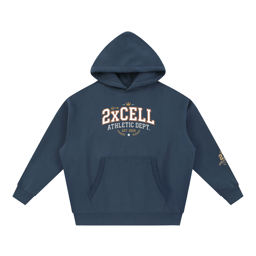 Athletic dept 2xcell Essential Oversized Boxy Fit Fleece Hoodie