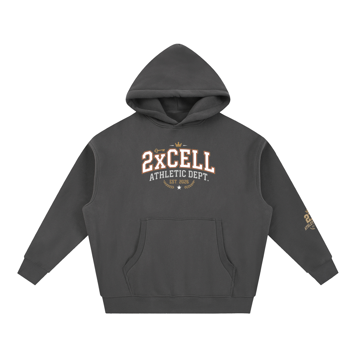 Athletic dept 2xcell Essential Oversized Boxy Fit Fleece Hoodie