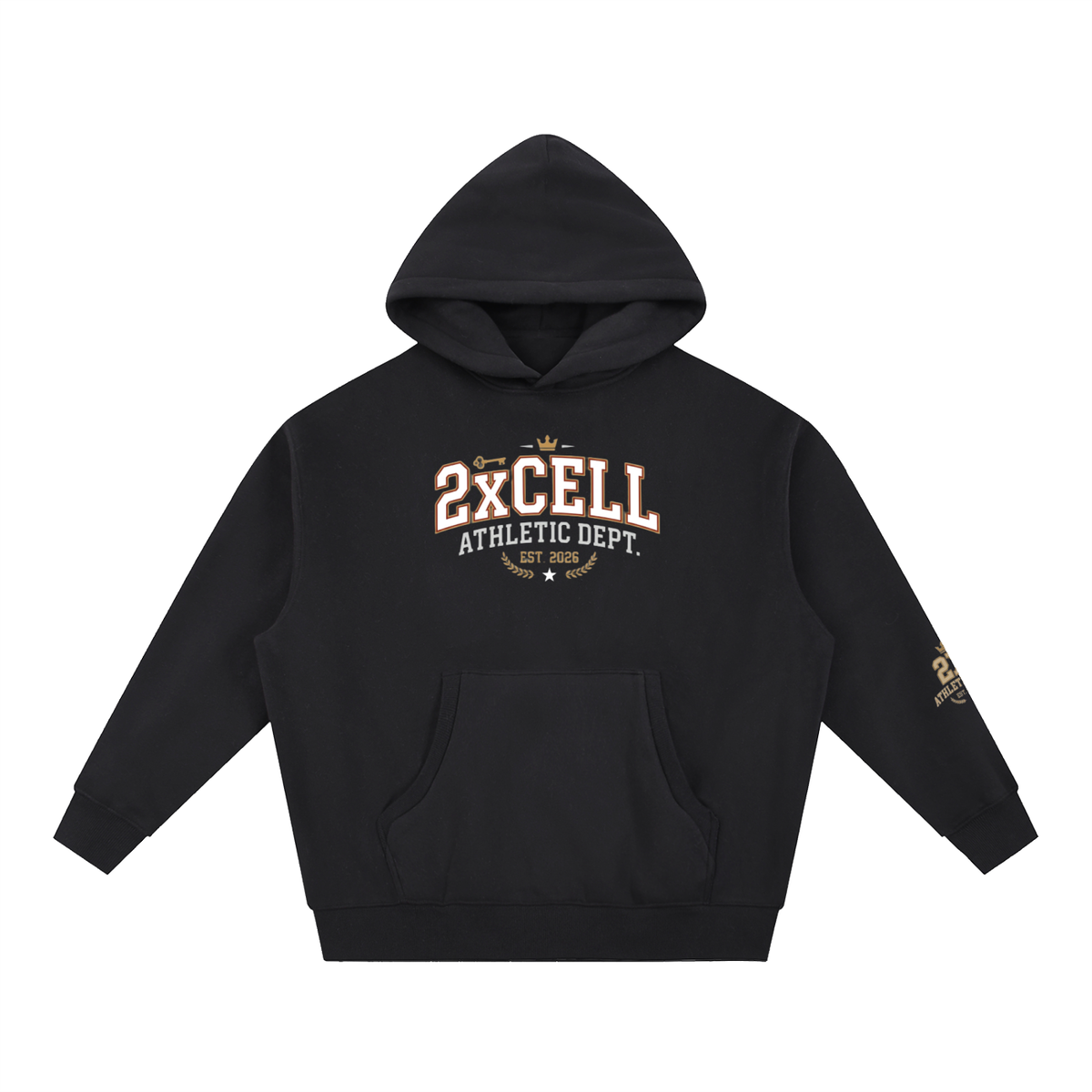 Athletic dept 2xcell Essential Oversized Boxy Fit Fleece Hoodie